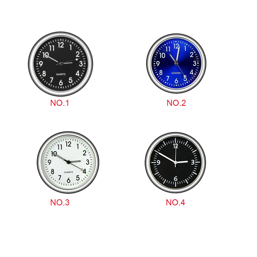 Automotive Stick-On Digital Watch Metal Clock Car Ornaments Interior Decorations Regular Type