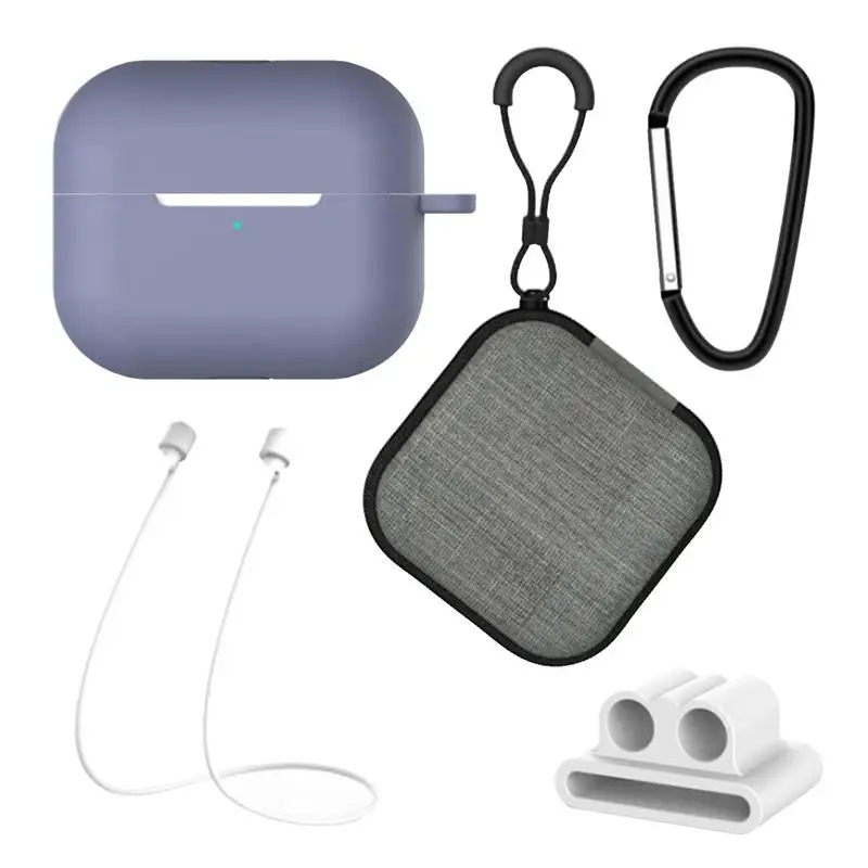 Bộ 5 Ốp Lưng Dẻo Silicon Dành Cho Tai Nghe Apple Airpods Pro 2 Ốp Lưng Tai Nghe Nhét Tai Túi Chống Mất Dây Dành Cho Apple Watch 2022 Không Dây tai Nghe Chụp Tai Phụ Kiện