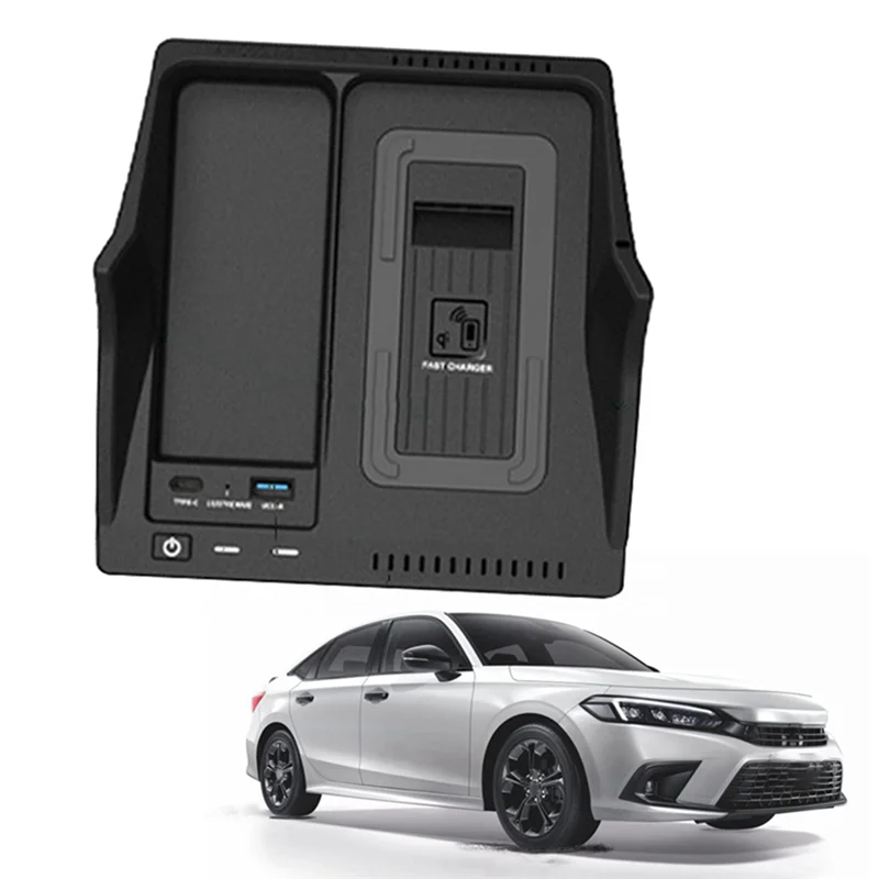 

Car Mobile Phone Wireless Charger 15W Fast Charger Charging Panel Pad Phone Holder For Honda Civic 2022