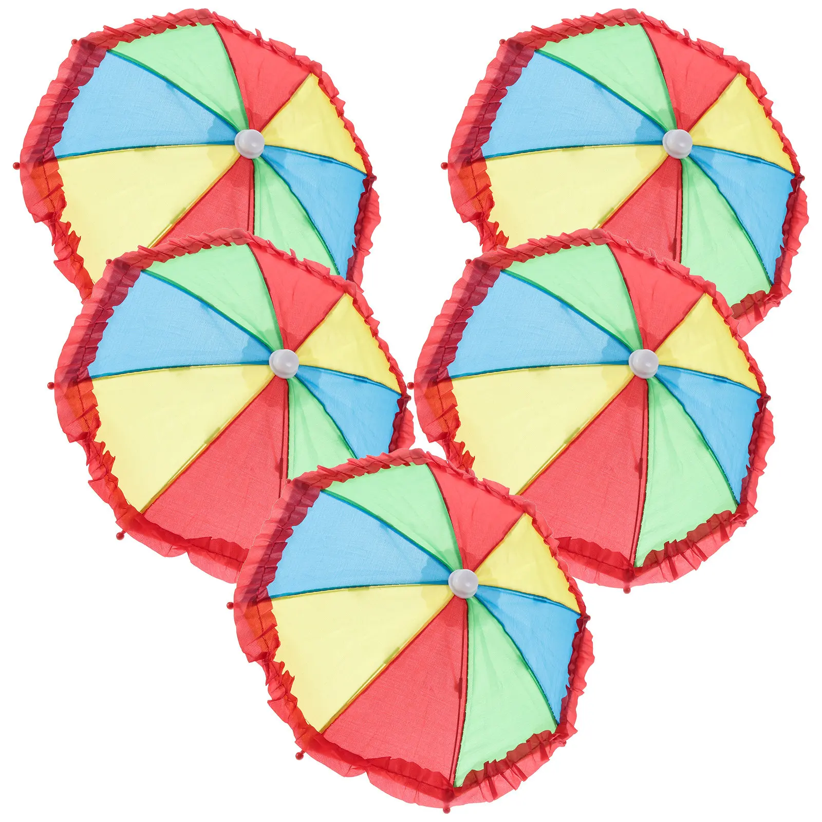

5Pcs Colorful Mini Umbrellas Kids Mini Umbrella Decorative Small Umbrella House Accessory Photo Prop Tiny Umbrellas