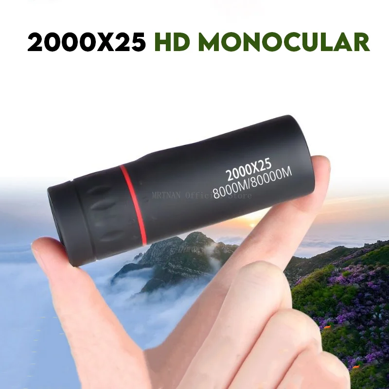 

2000x25 HD Monocular Telescope Mini Portable Mobile Phone Telescope with Holder Outdoor Camping Hunting Birdwatching Telescopes