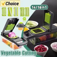 14/16 In 1 Multifunctional Vegetable Chopper Onion Chopper Handle Food Grate Food Chopper Kitchen Vegetable Slicer Dicer Cut