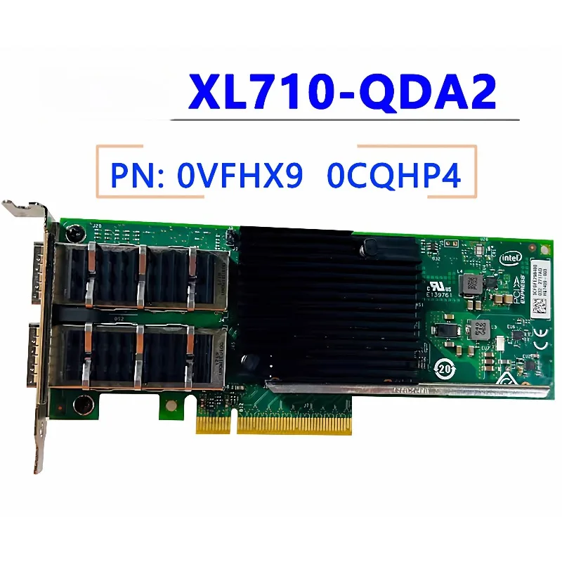 Original XL710-QDA2 QSR2 40G dual-port 100 gigabit optical port network card 0VFHX9 0C1HP4