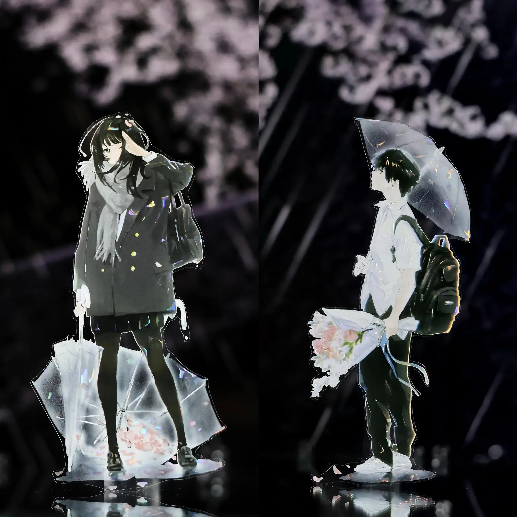 

boyfriend Cute Boy Girl on Rainy Day Umbrella Shiny Washi PET Tape