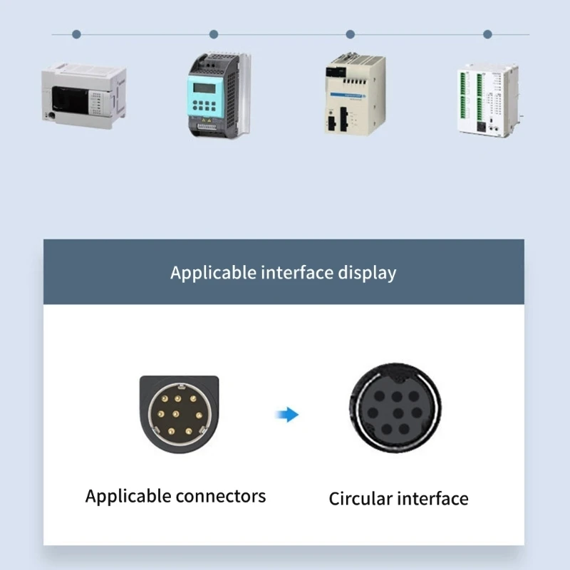 Heavy Duty DIN 6/8Pin Male to Wire End Connecter Adapter Cable RS232/RS422/RS485 83CF
