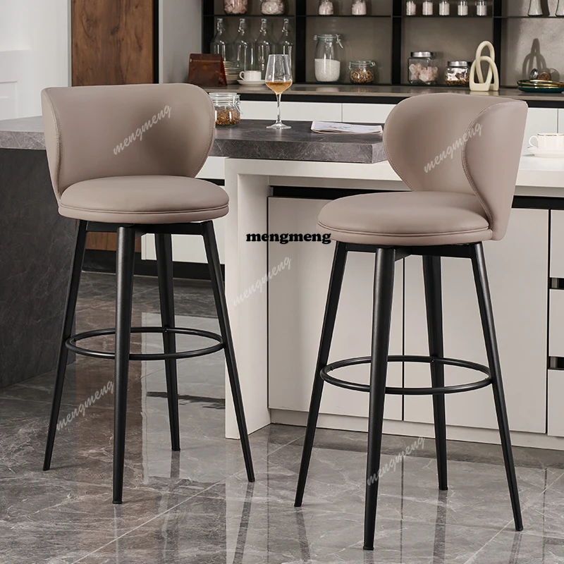 

Patio Black Bar Chairs Round Backyard Metal Reception Bar Chairs Quality Modern taburetes para barra de cocina Luxury Furniture