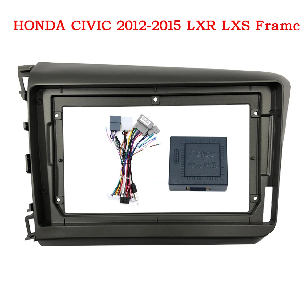 Yaocaiss  For HONDA CIVIC 2016 2012 LXR LXS Frame/Fascia and Connection Cables for Multimedia Center Installation 9 inch