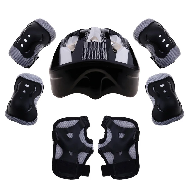 7PCS/Set Knee Elbow Protection Sets Safety Helmet Bicycle Scooter Roller Skating Protective Gear Sets Bike Cycling Wrist Guard