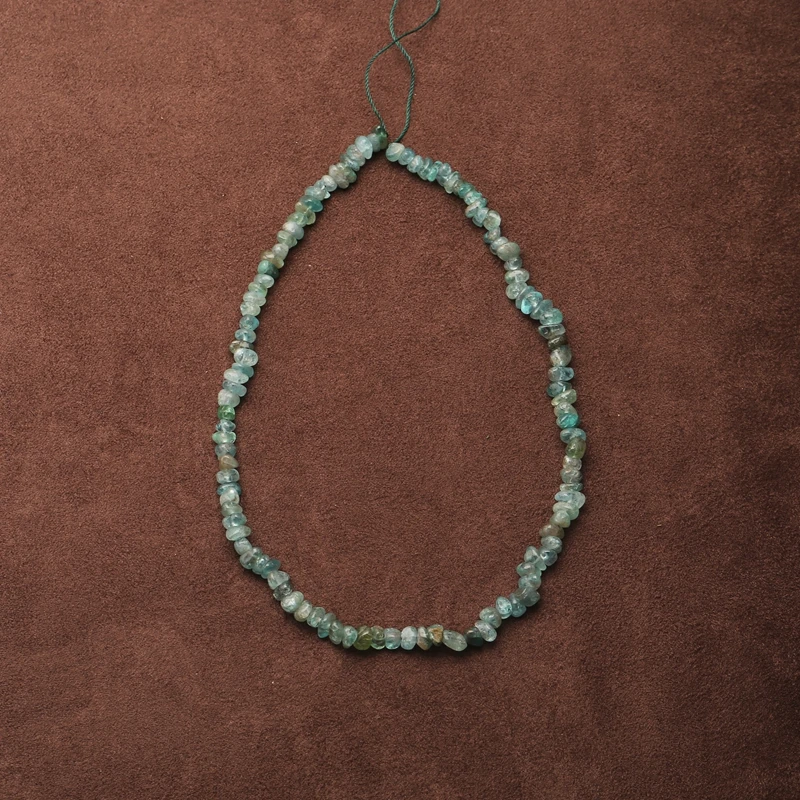 

Ожерелье-наггет с натуральным синим кристаллом апатита, ручная работа, 6x3 мм, размер 15 дюймов, ювелирный аксессуар