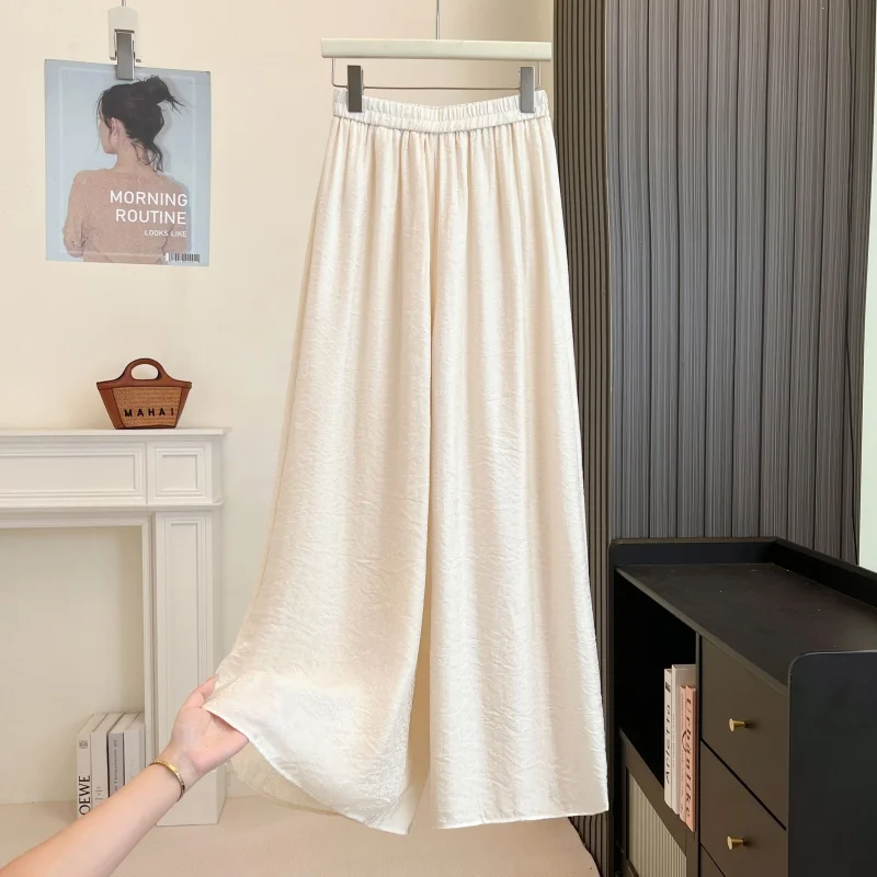 New Chinese Style Autumn Wide Leg Pants Comfortable Modified Ethnic Atmosphere Lady Texture Long Trousers for Women
