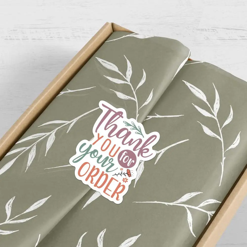 10sheets Thank You for You Order Small Business Paper Sticker Shipping Gift Box Envelope Sealing Lable Decor