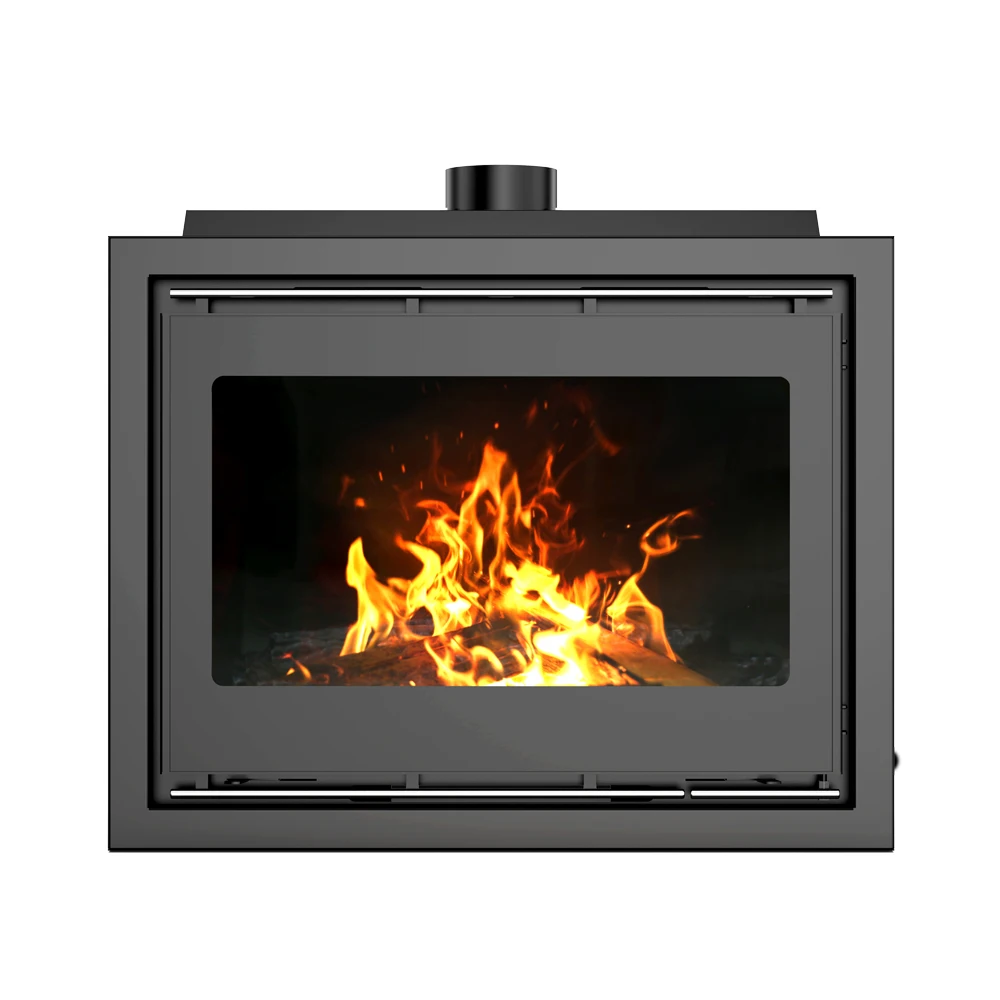 16KW Indoor Modern European Built-in Wood Burning Heater Wood Stove Fireplace Insert Wood Burner for Living Room Villa