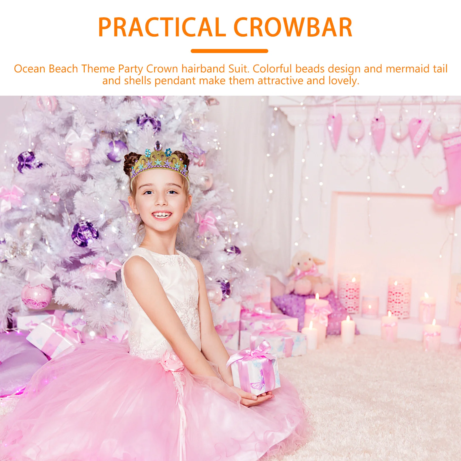 1Set Meerjungfrau Kinder Schmuck Cosplay Set Langlebige Meerjungfrau Halskette Armband Ring Ohrringe für Party Mädchen Schmuck Spielzeug