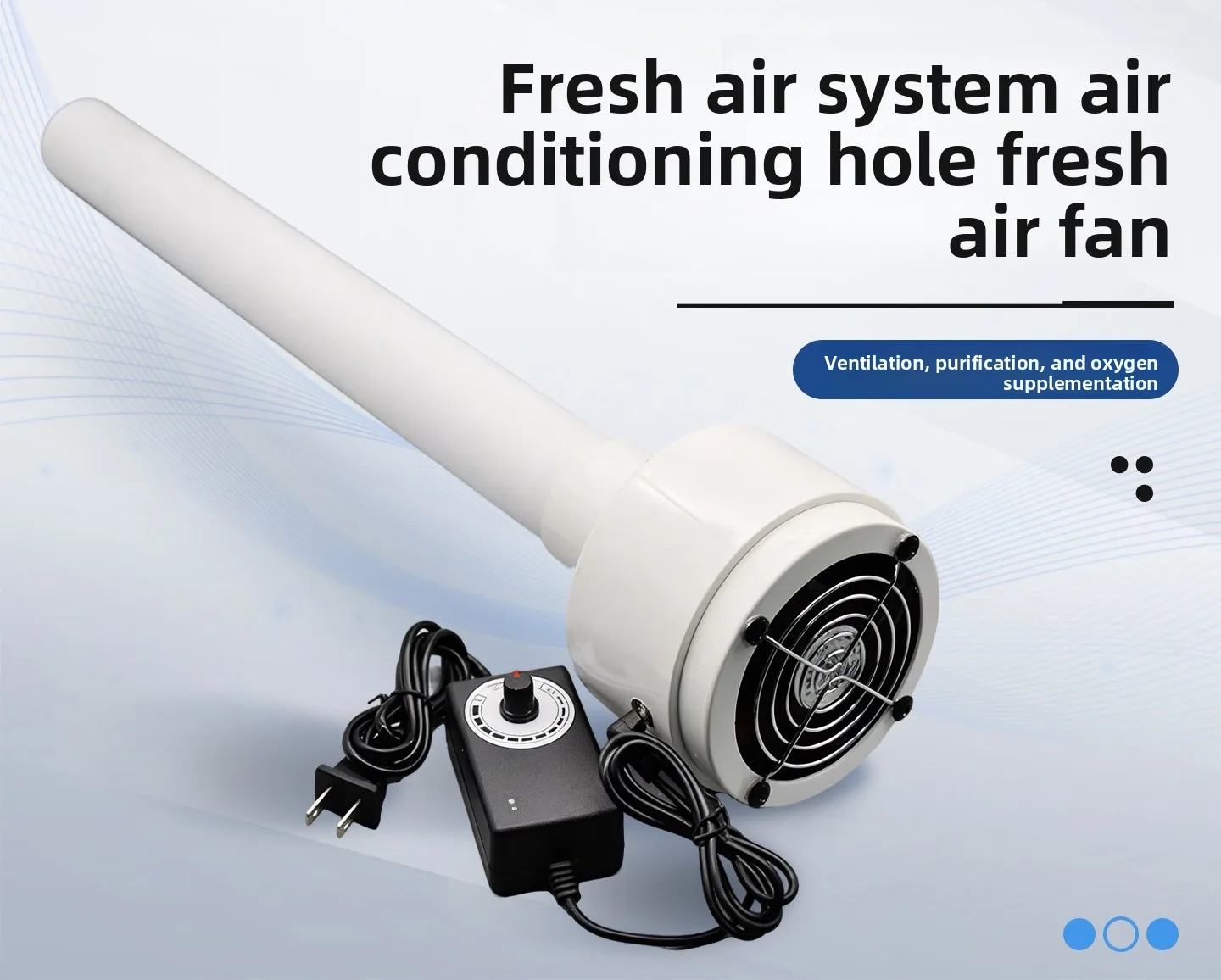 Household Wall-mounted Fresh Fan Does Not Need To Open The Air Conditioner Hole, Ventilation and Deodorization Formaldehyde