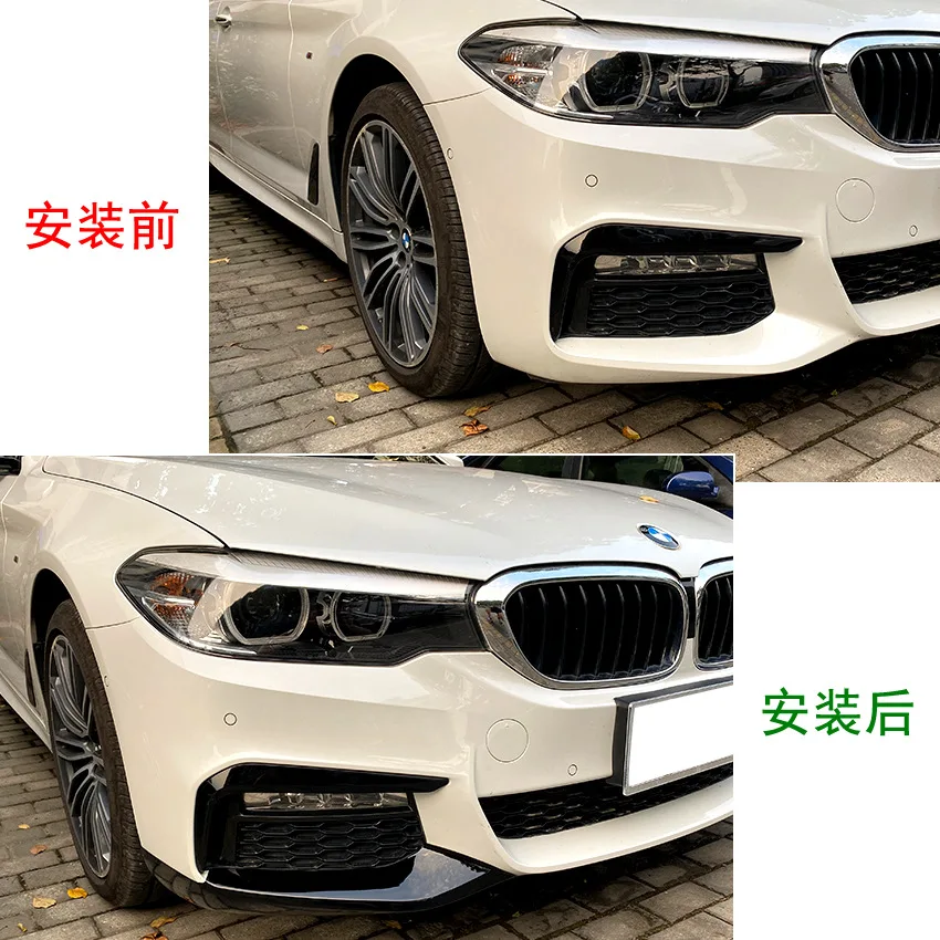 Adequado para BMW Série 5 G30 pré M Sport 525i 530i 2018-2020 modificação da etiqueta do para-choque dianteiro