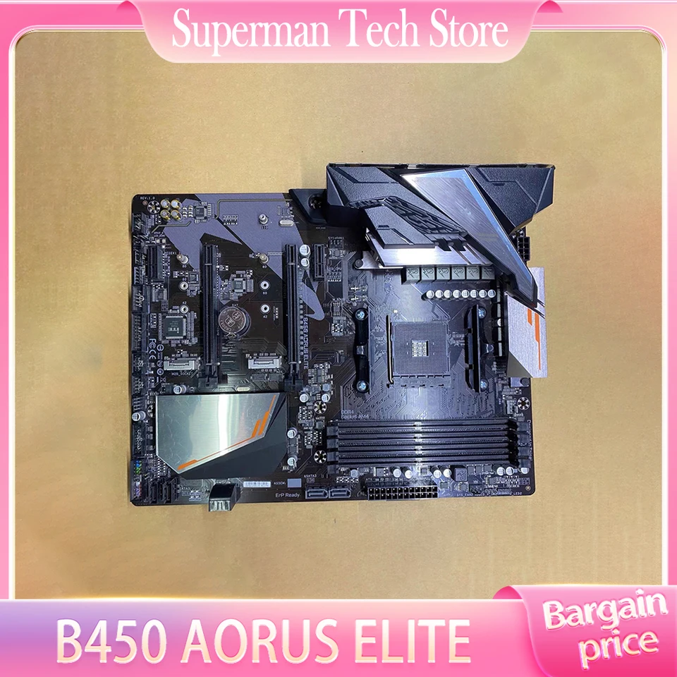 Placa-mãe de computador B450 AORUS ELITE Suporte Ryzen 5 5600