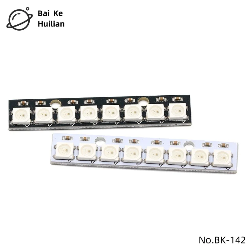 10pcs/lot 8-bit WS2812 5050 RGB LED with built-in full-color driver color light development board WS2812B 256 colors