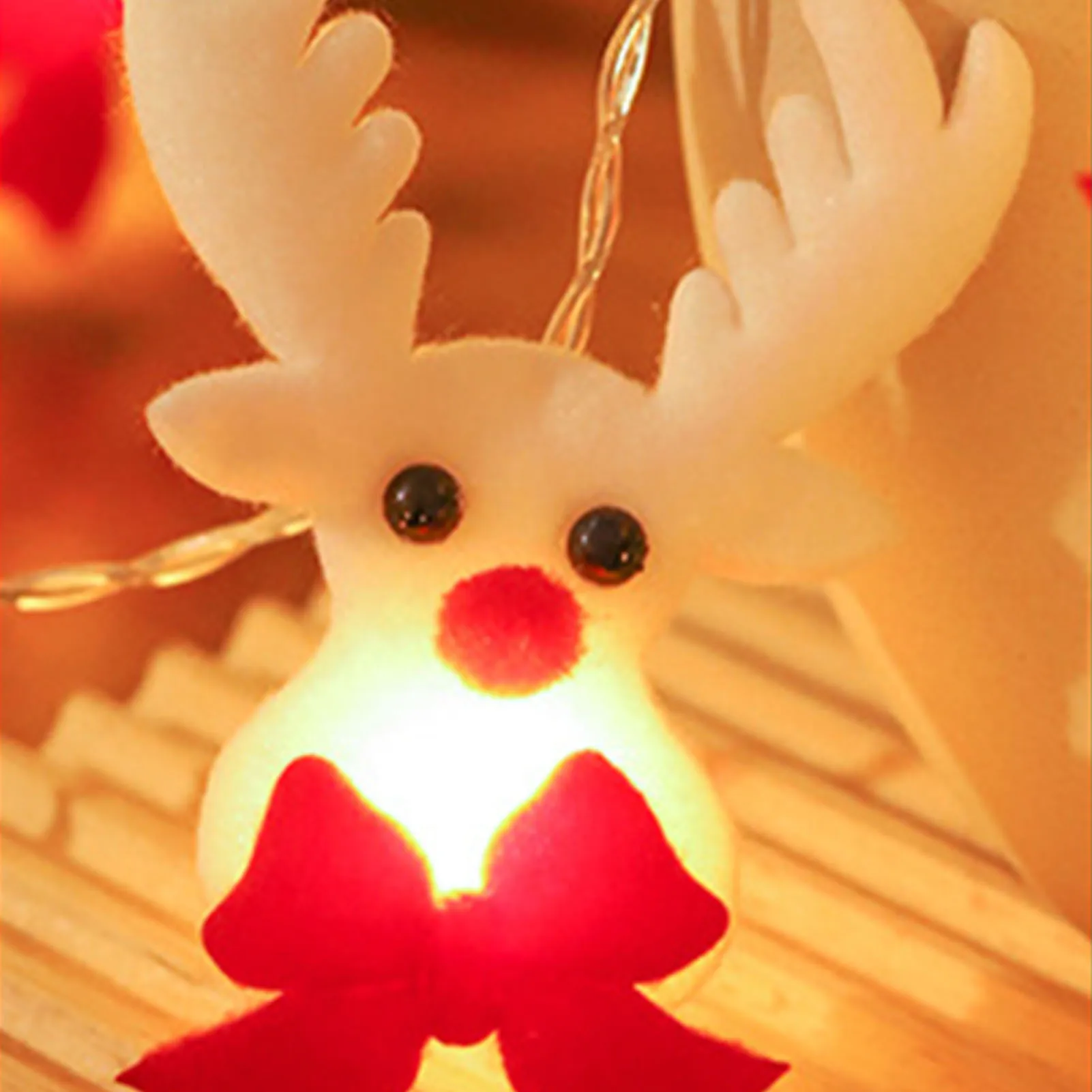 Christmas Cute String Fairy Lights Easy to Use Lovely Plush String Lights for Christmas Tree Decoration