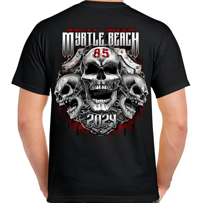 2024 Myrtle Beach Bike Rally Chained Shield T Shirt