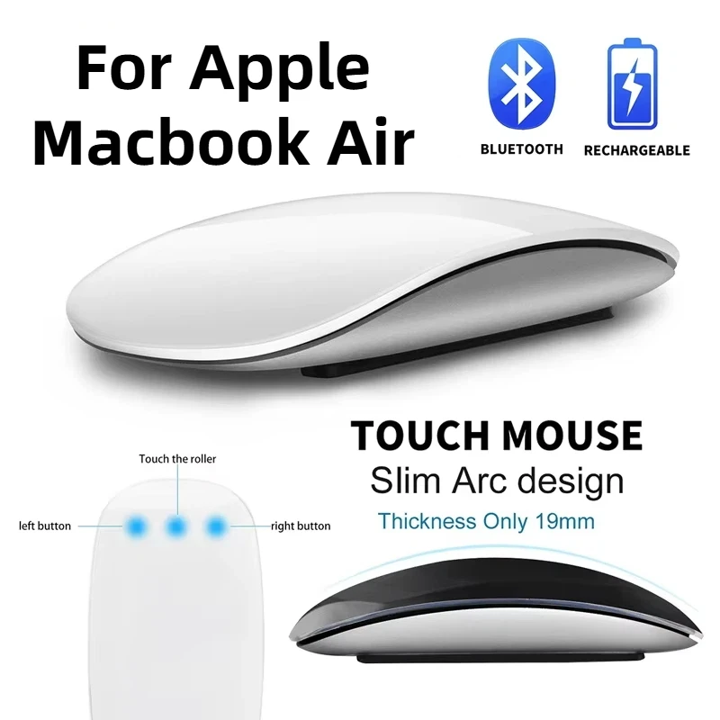 

New Wireless Magic Touch Mouse Bluetooth Dual-Mode Silent Rechargeable Slim Ergonomic Computer Mice For Apple Macbook Air