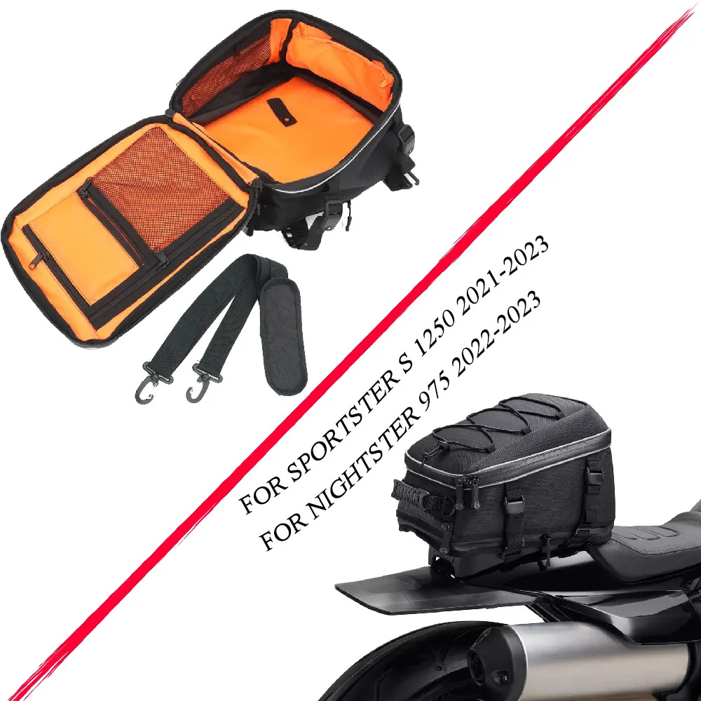 

New Style Motorcycle Back Seat Bags Tail Bag Black Waterproof Bag Apply To FOR SPORTSTER S1250/NIGHTSTER 975 2021-2023