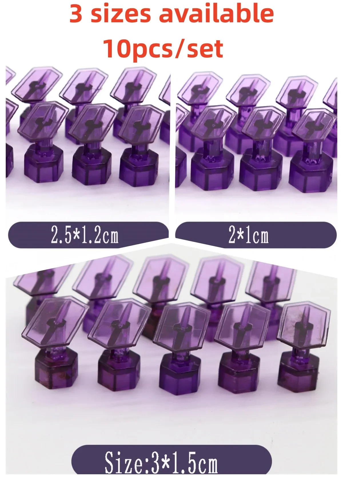 10 Pcs Purple Puller Tabs Paintless Dent Repair Tabs Glue Pulling Tabs Kit For Small Dent, Hail Damaged Dent Work With Puller