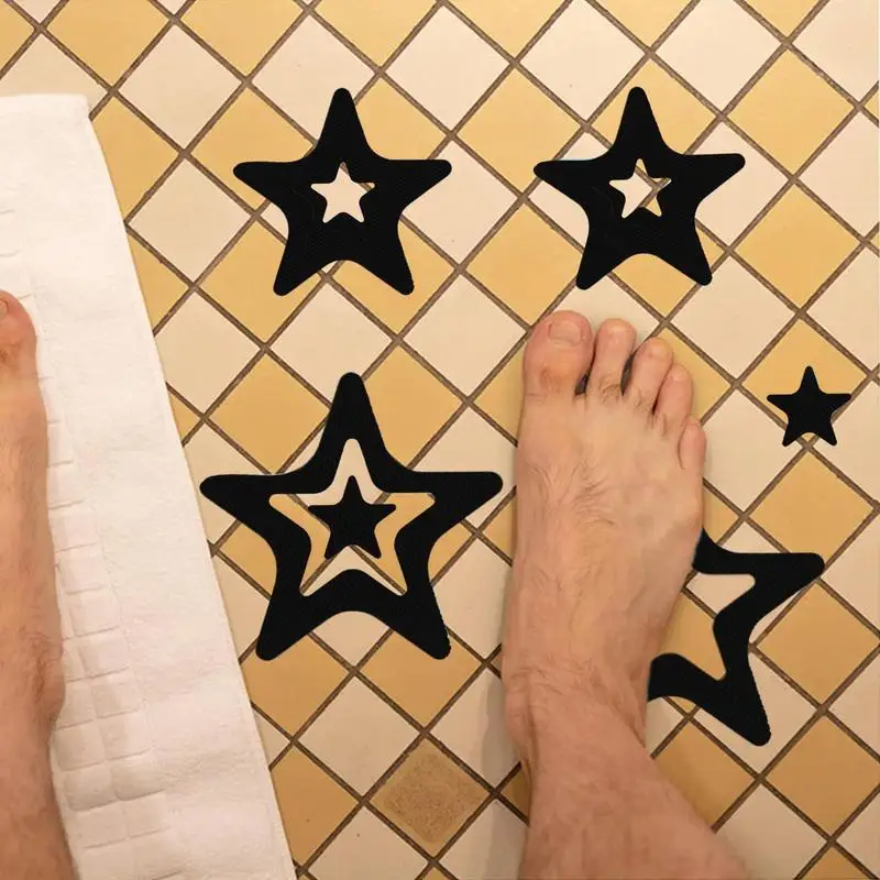 

Star Bathtub Non Slip Stickers 30X Waterproof Cartoon Five-pointed Star Floor-Strength Anti Skid Decals Waterproof Body Safe