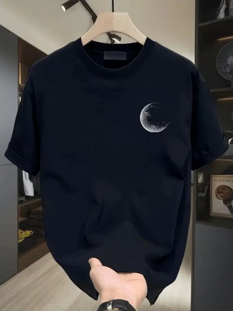 

Loose Fit Pure Cotton Short Sleeve T-Shirt Unisex Summer Fashionable Basic Top for Men And Women Youthful round Neck Design