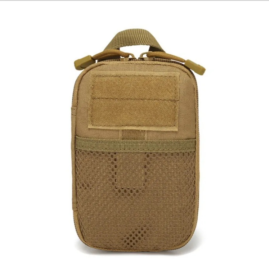 

【New Arrival】Tactical MOLLE EDC Pouch, Heavy Duty Utility Waist Bag with Mesh Pocket, Modular Organizer for Hunting, Hiking & Outdoor Activities, Tan