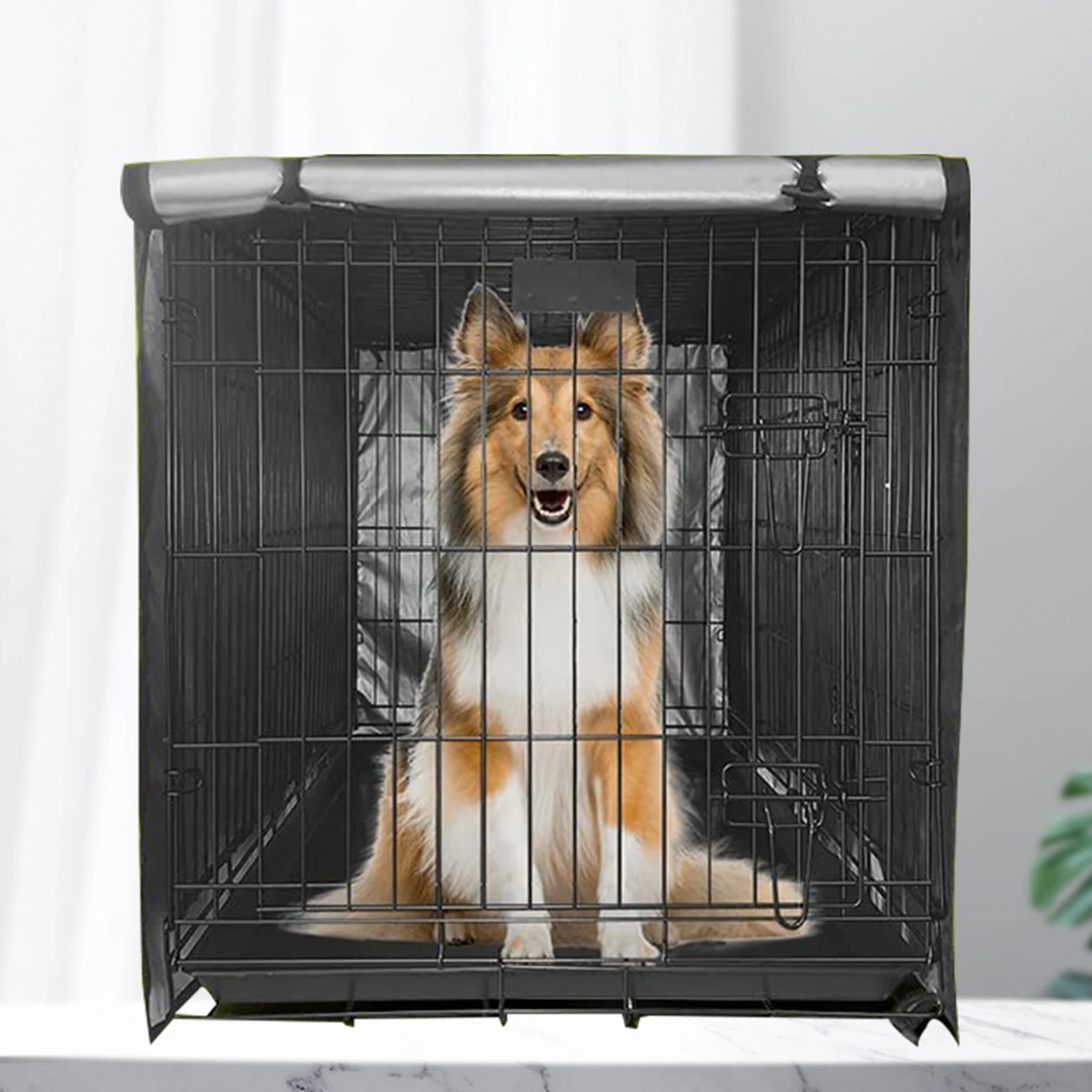 210D Oxford Pet Dog Cage Cover Dustproof Waterproof Kennel Outdoor Foldable Small/Medium/Large Dogs Cage Universal Accessorios