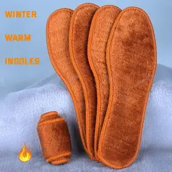 Semelle intérieure chaude pour chaussures d'hiver pour hommes et femmes, coussinets chauffants, doublure thermique, peluche épaisse, sport, course à pied, bottes de neige