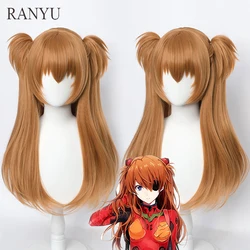 RANYU Synthetic Women Wig Long Orange Anime Cosplay Hair Heat Resistant Wig for Party