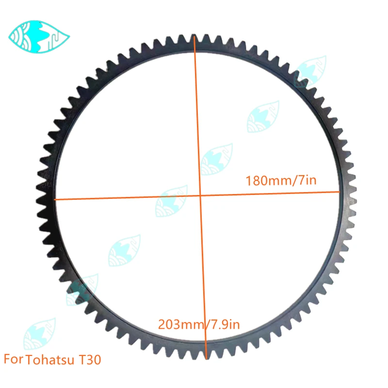 For Yamaha Outboard Motor T40/T48/T55, Mercury F20,Tohatsu T30,Suzuki DT30/DT40 ,New Flywheel Crown Gear Ring