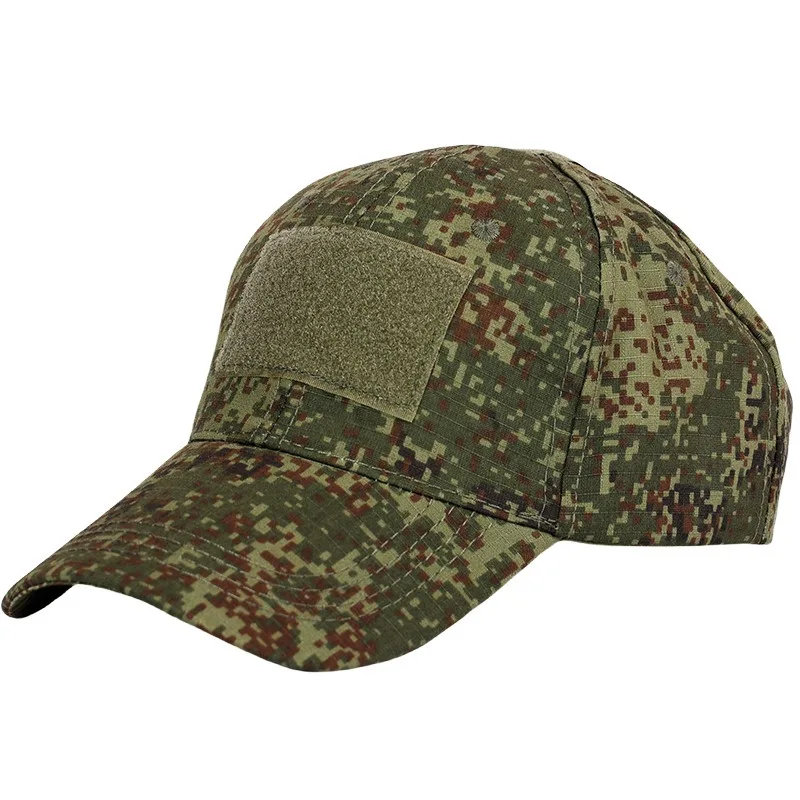 Tactical Camo Baseball Cap for Men Operator Hat with Velcro Panel Adjustable Breathable Outdoor Airsoft Hunting Sun Hat