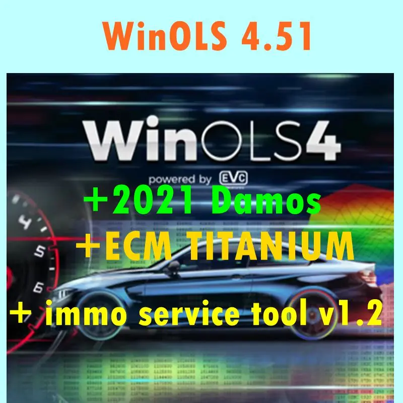 2025 HOT  WinOLS 4.51 With Plugins +2021 Damos +ECM TITANIUM+ immo service tool v1.2 All Data Auto Repair Software