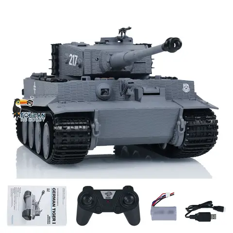 재고 있음 Taigen 1/24 RC 전투 탱크 Tiger I 무선 제어 군용 탱크 적외선 전투 자동차 차량 TH23570