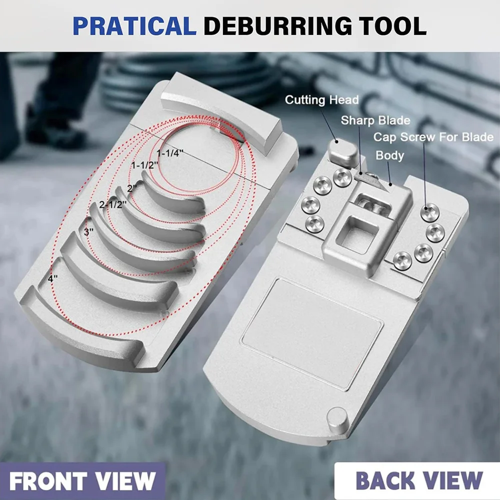 Professional Pipe Deburring Tool 1-1/4-4 Inch Reed Plastic Pipe PVC Pipe Deburring and Trimming Tools