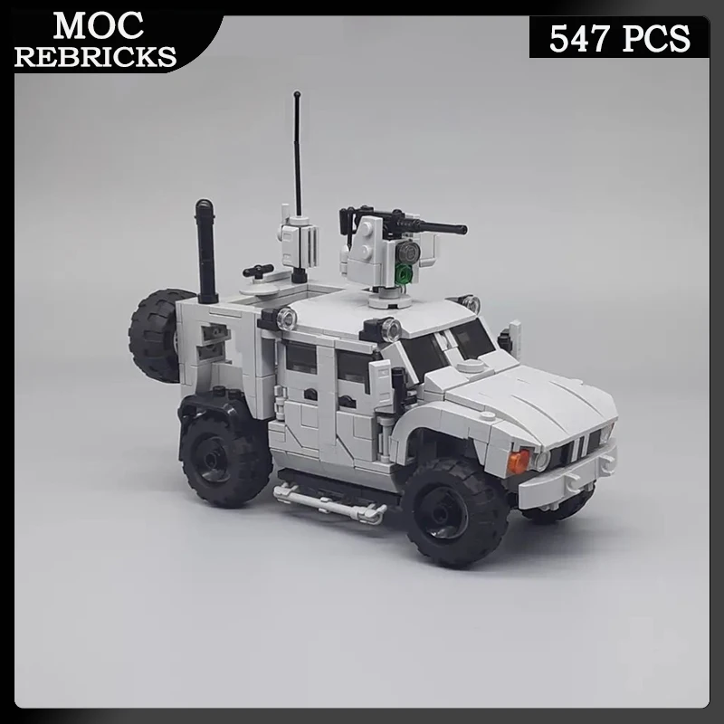 WW II Military US Armed Forces Weapons M-ATV Personnel Carrier Vehicle MOC Building Blocks Model Toy Brick For Children Gifts