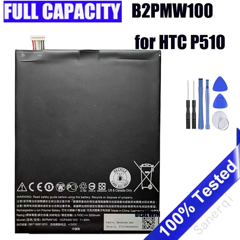 

New 3200mAh B2PMW100 Battery for HTC P510 Tablet PC Batteries Bateria + Tools
