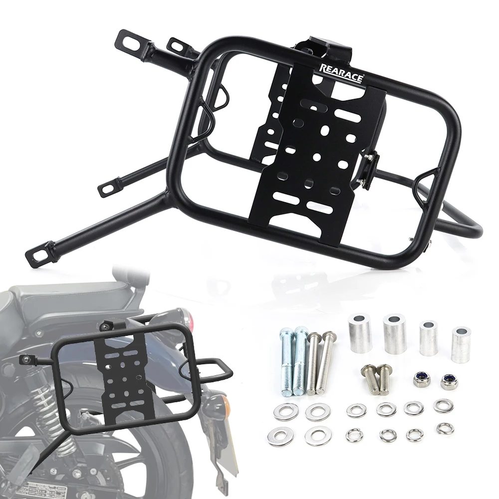 

Подходит для Royal Enfield Meteor 350 2021-2025, мотоциклетная седельная сумка, опорный кронштейн, багажники, боковой багажник, боковой багажник