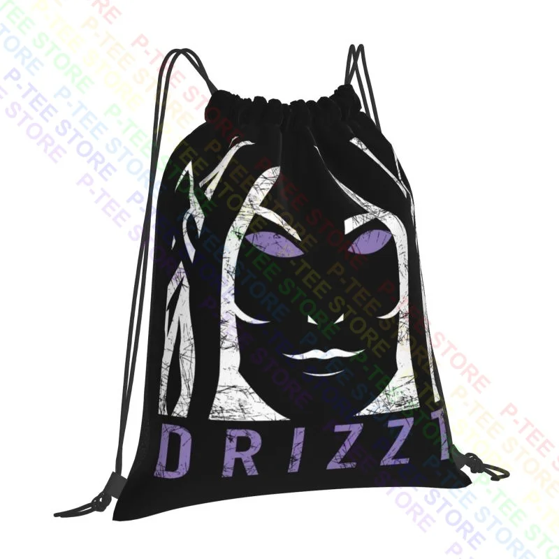 Dark Elf Face The Legend Drow Of The Drizzt Drawstring Bags Gym Bag Vintage Portable Eco Friendly Riding Backpack