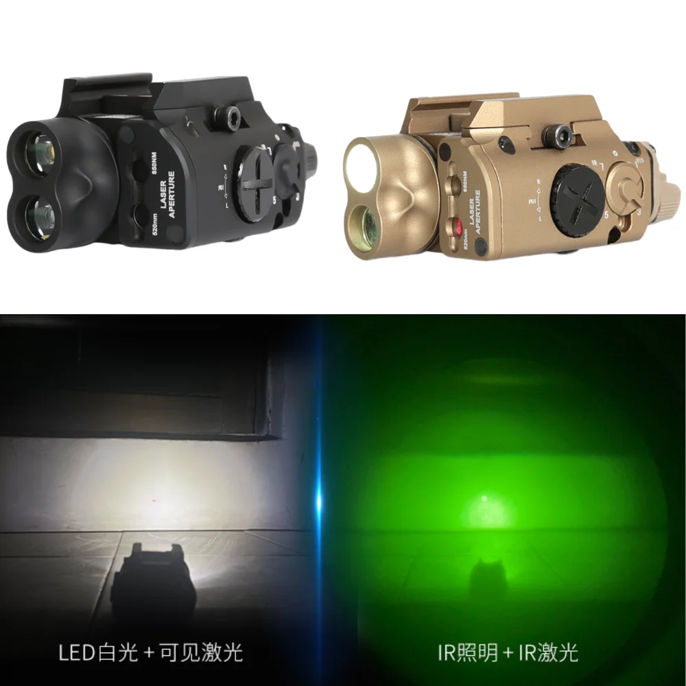 New FMA Outdoor XVL2 IRC Lighting LED Flashlight Red Laser Black Sand TB1407 Red Dot  for huntingAirsoft lighting and targeting