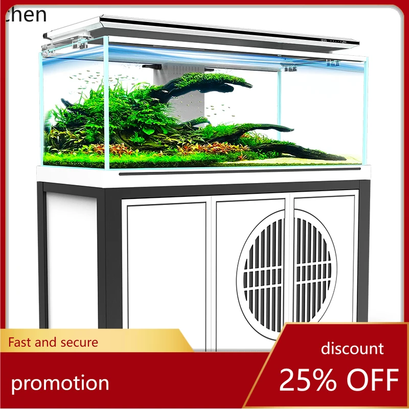 

HXL Fish Tank Living Room No Water Change Needed Bottom Filter Aquarium Large Medium Small Household Arowana Tank