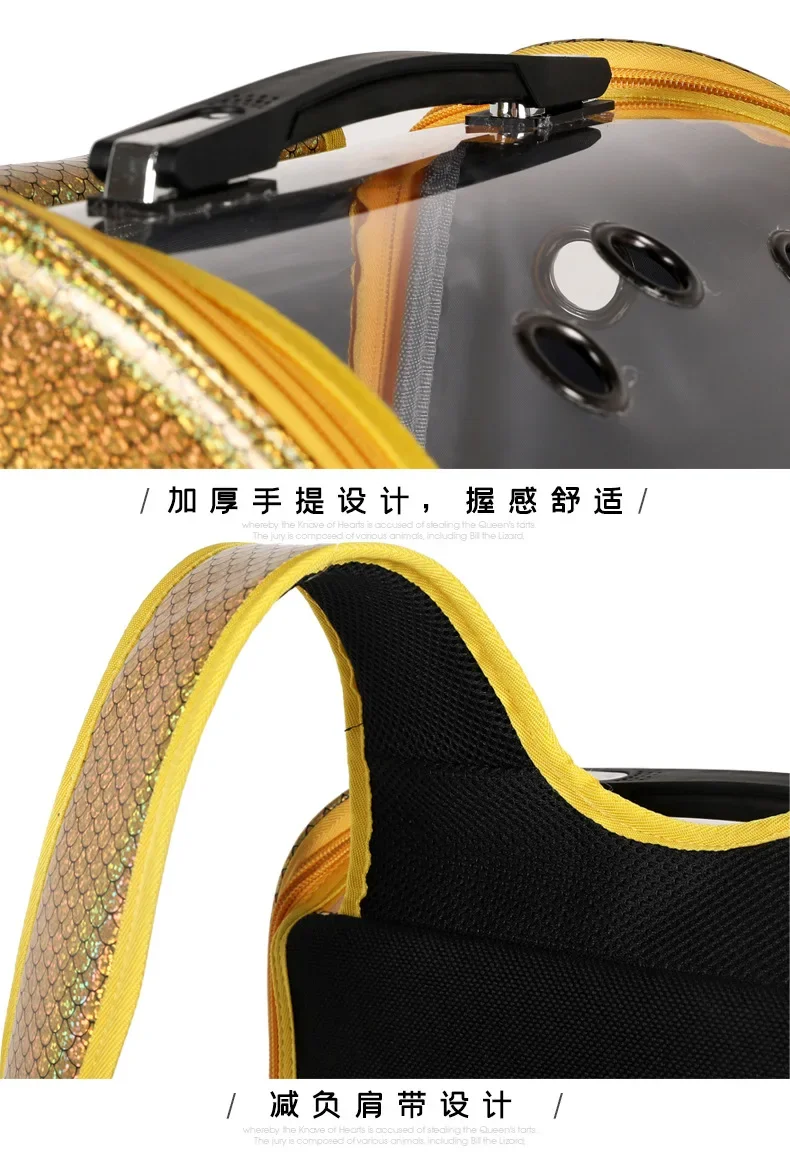 Cat Box Portable Dog Carrier Bag Puppy Travel Outing Bags 4-wheel Folding Trolley Case Breathable Pet Cat Dog Stroller Luggage