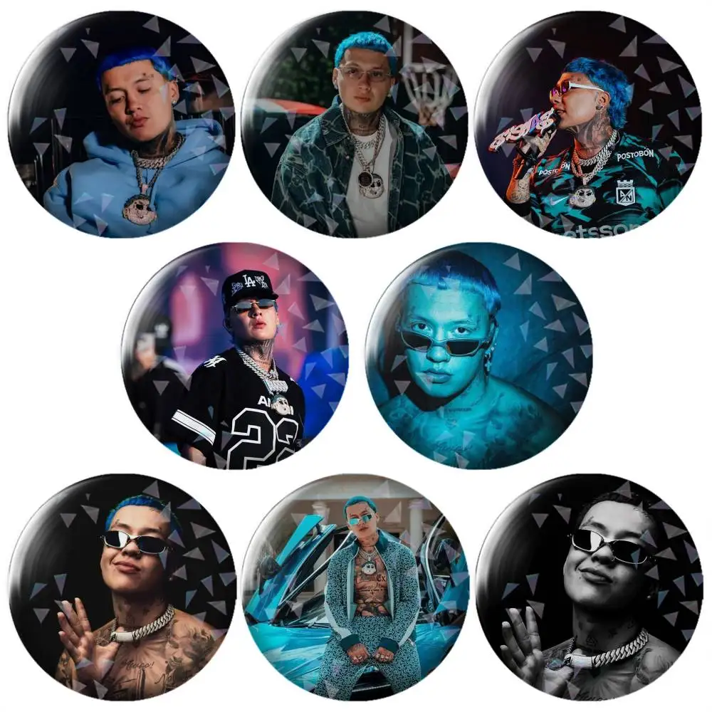 Blessd-d Cantante-e Rapper-r Brooch Metal Decorative Brooch Pins for Backpack Clothes Jacket Accessories,Souvenir.