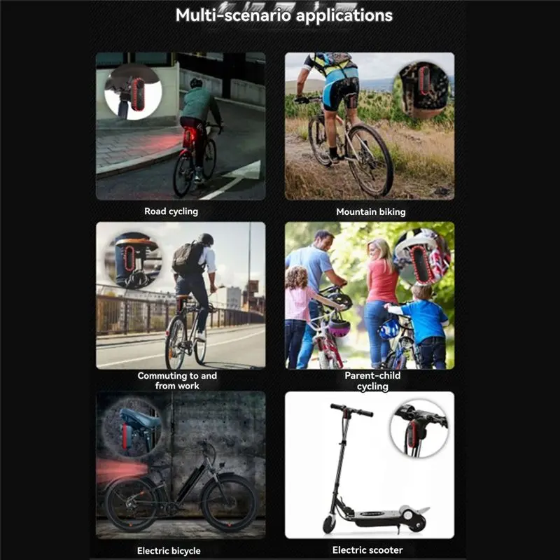 T22C Water Proof Bike Tail Light Recorder Camera 1080P 150° Viewing Phone Interconnection Rear View Camera With 128G Card