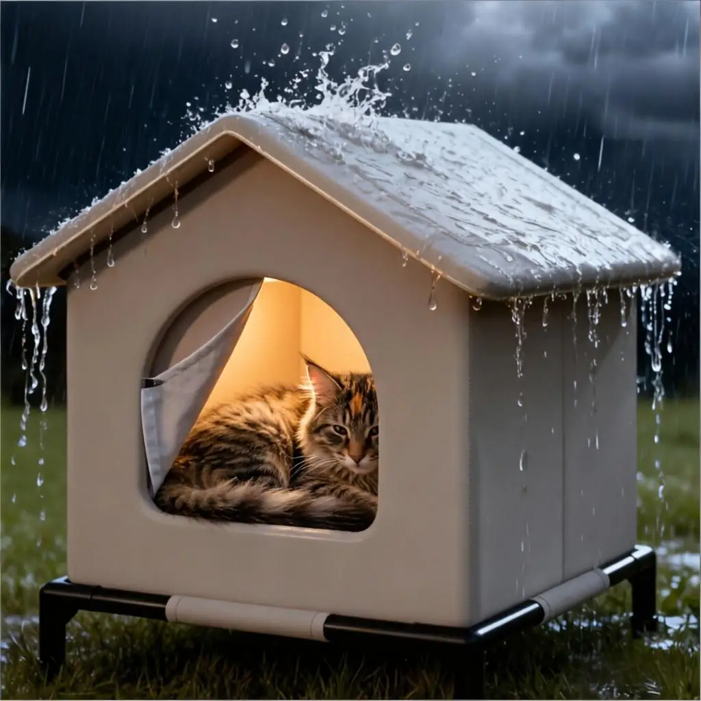 stray-cat-houses-with-mat-waterproof-summer-cool-shelter-foldable-pet-cave-nest-sleeping-beds-for-outdoor-cats-small-dog-jj0750