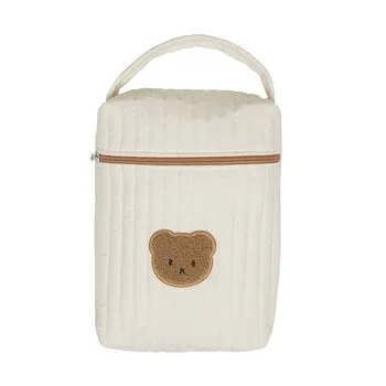Baby Diaper Bag for Mom Cotton Bear Mommy Bags Nappy Diapers Organizer Zipper Women…
