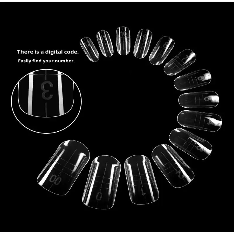 140 Pz/scatola Copertura Completa Unghia Del Piede Finto Ultra Sottile Trasparente Presse Sul Dito Del Piede Unghie Consigli Acrilico Artificiale Falso Unghie artistiche Strumento di Manicure