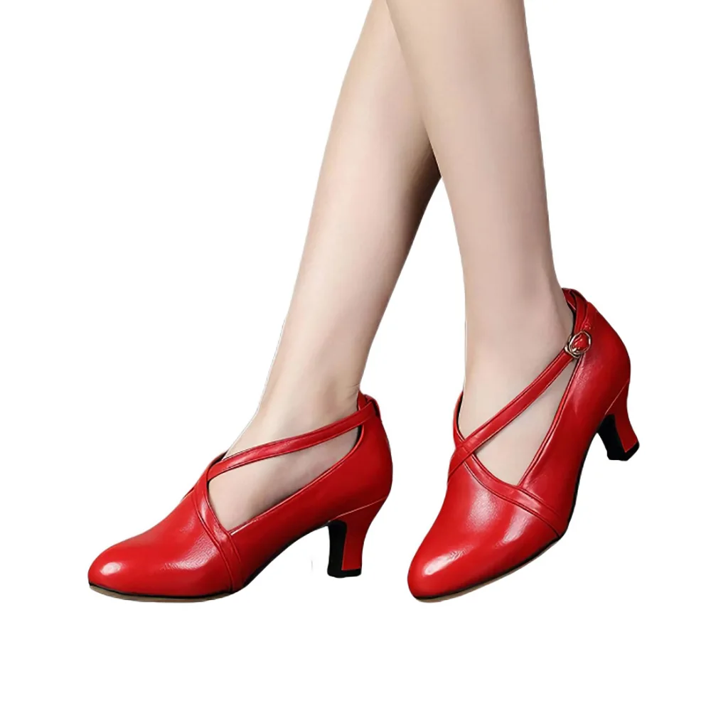 

Women‘s Character T-Strap Dance Heels for Adult Ballroom Latin Salsa Flamenco Tango Shoes with Adjustable buckle Dance Shoes
